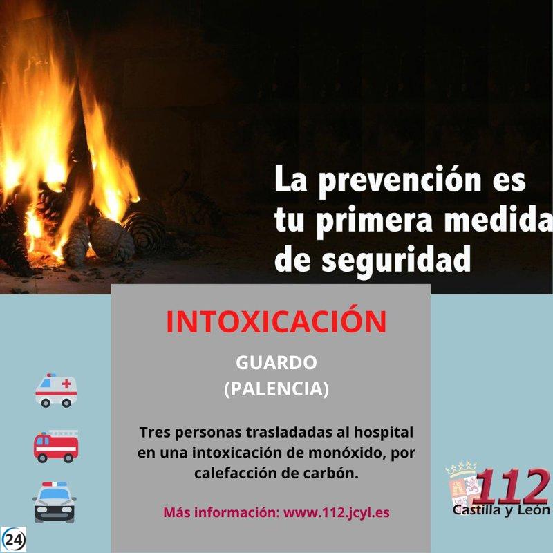 Tres intoxicados por calefacción de carbón en Guardo