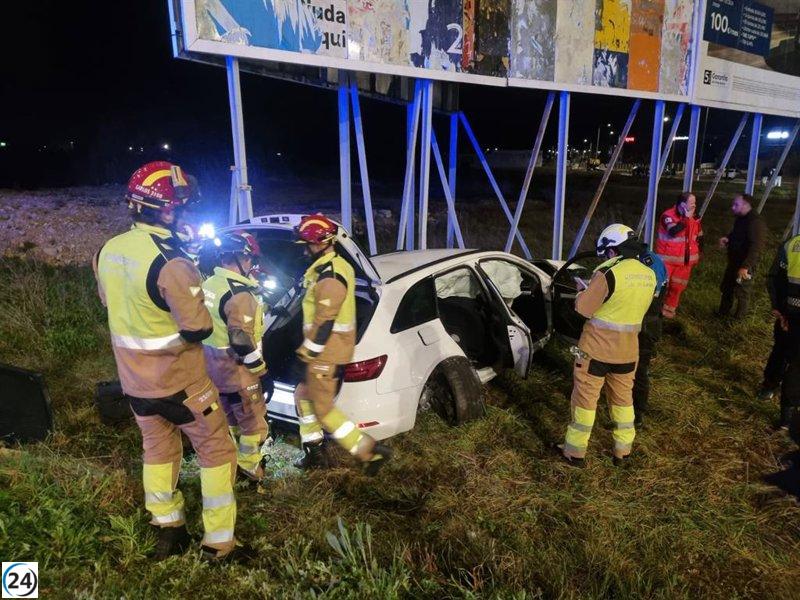 Un hombre de 38 años resulta herido en accidente de tráfico en León