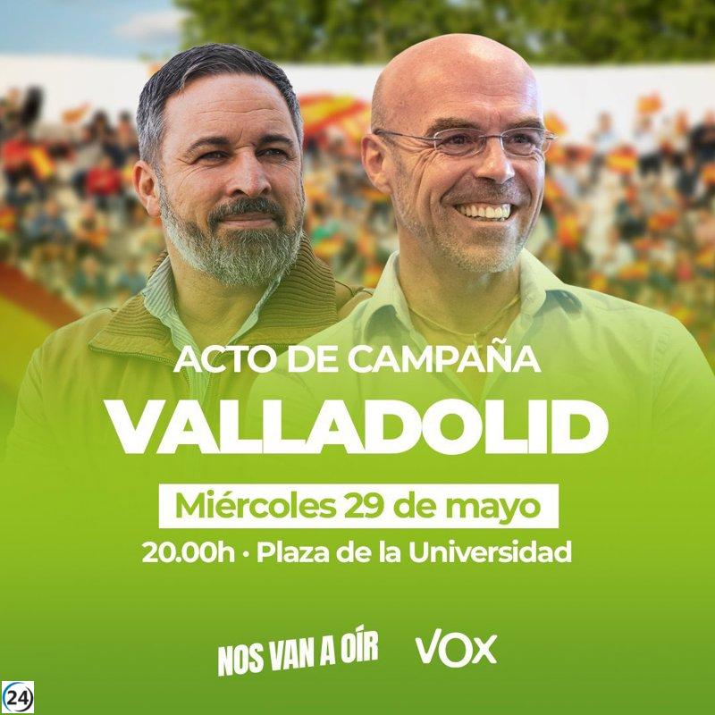 Abascal inaugura campaña europea en León y asiste a evento en Valladolid el 29 de mayo.