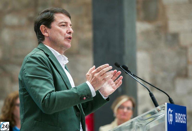 Mañueco acusa a Sánchez de promover amnistía como acto de corrupción política