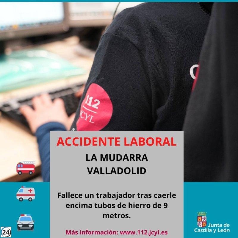 Un trabajador muere aplastado por tubos de hierro de 9 metros en La Mudarra.