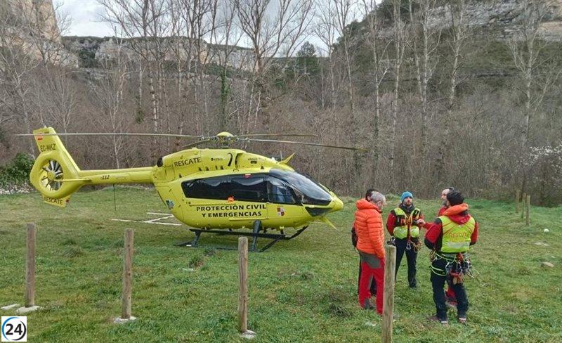 Hallan el cuerpo de la joven desaparecida en un barranco de Orbaneja del Castillo, Burgos.