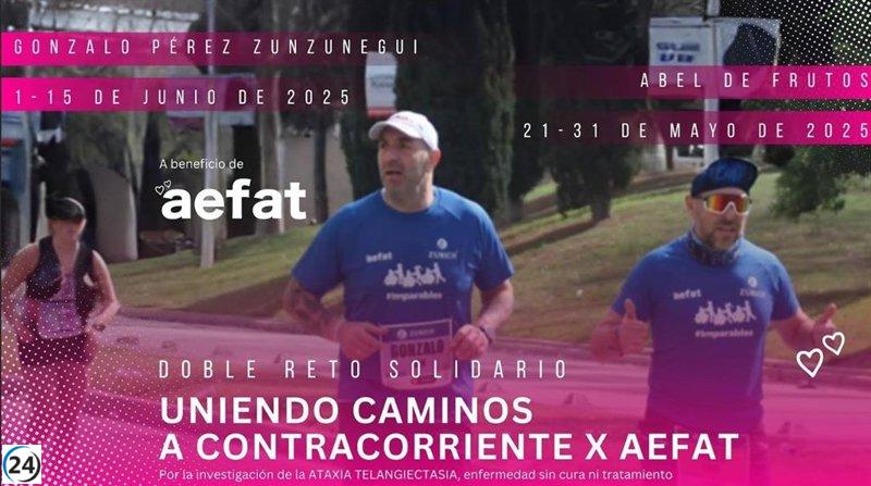 Segoviano emprende un maratón de 600 km en el Camino de Santiago para visibilizar la ataxia telangiectasia.