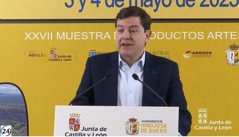 Mañueco lanza subvenciones de 15.000 euros para impulsar el emprendimiento en La Raya.