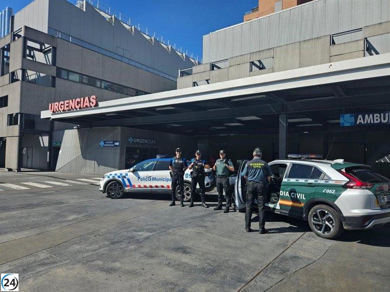 Corazón a toda velocidad: Guardia Civil y Policía Municipal acompañan un taxi en emergencia hacia el hospital en Valladolid.