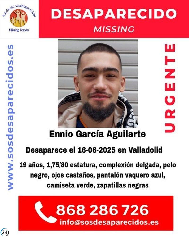 Desaparece un joven de 19 años en Valladolid desde el lunes.
