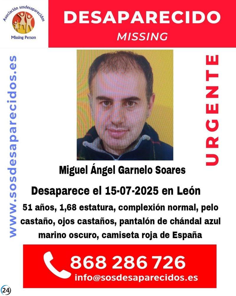 Desaparece un hombre de 51 años en León; la búsqueda ya está en marcha.