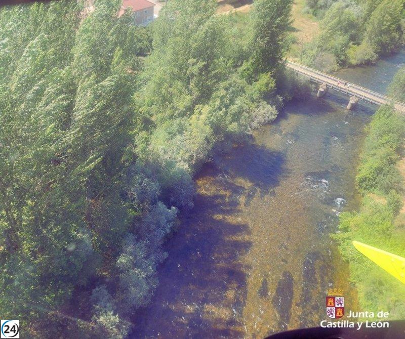 Encuentran el cadáver de un pescador tras caer al río desde el puente de Lugán en León.