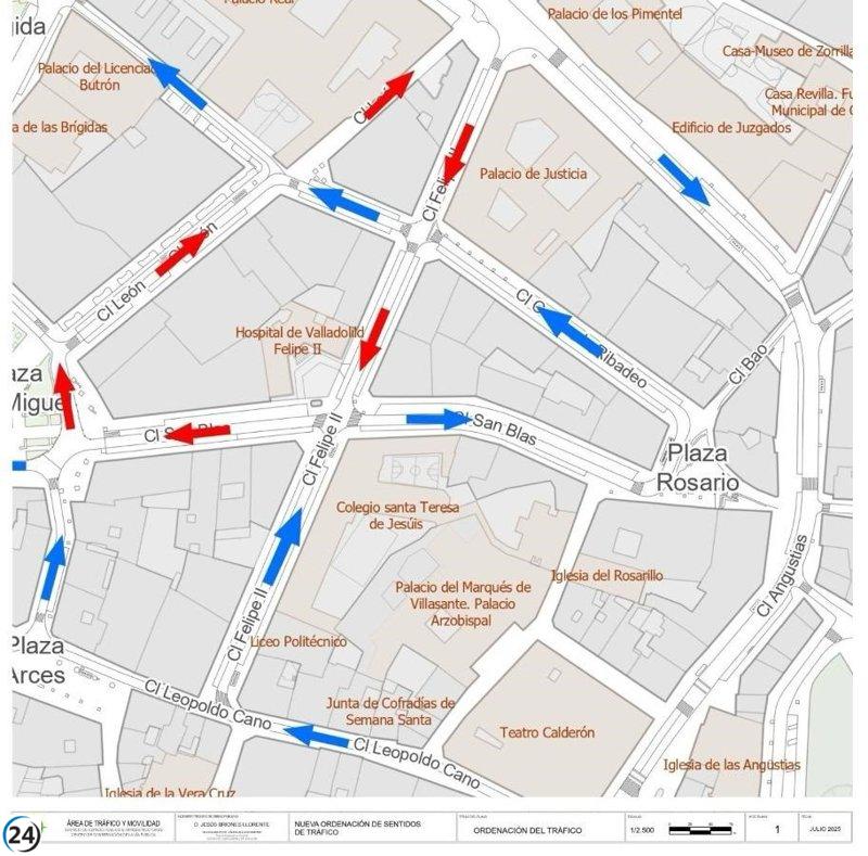 Valladolid transformará el área de Las Teresianas y modificará la dirección del tráfico en la zona.