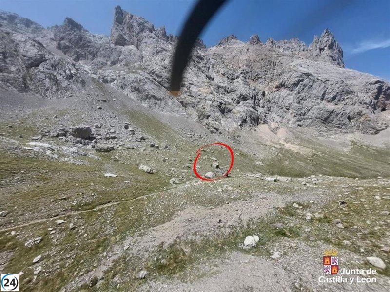 Un senderista es rescatado tras pasar la noche a la intemperie en el Hoyo Grande Bajero, Posada de Valdeón.