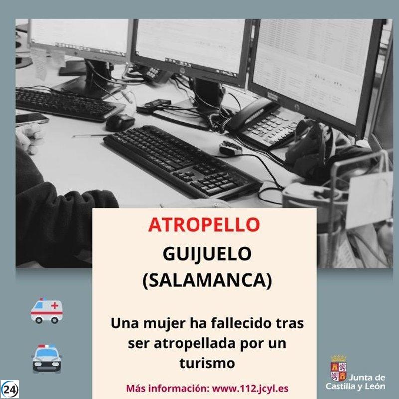 Muere una mujer atropellada en la vía de servicio de la A-66 en Guijuelo.