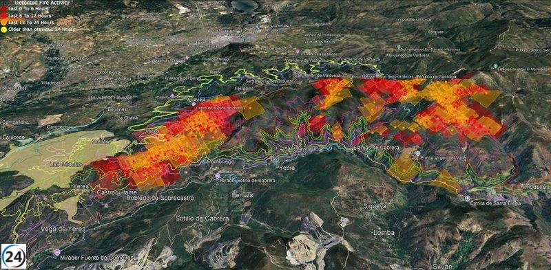 Geólogos de la ULE advierten sobre el riesgo que el incendio en Las Médulas representa para la herencia histórica de sus canales romanos.