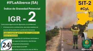 La Alberca (Salamanca) enfrenta un incendio de gravedad 2, lo que lleva al confinamiento del municipio y la evacuación de turistas.