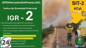 Incendio en Herradón de Pinares interrumpe trenes y bloquea la CL-505 en Ávila.