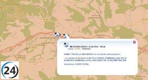 Incendios en Castilla y León causan el cierre de múltiples carreteras, entre ellas la A-52 y la N-525 en Zamora.