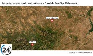 Incendios en Corral de Garcíñigo y La Alberca (Salamanca) reducen su gravedad a nivel 1.
