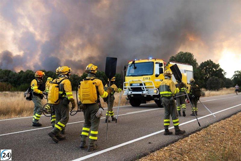 Incendio en Porto (Zamora) escala a nivel 2 de alerta.