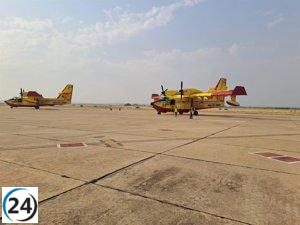 Italia envía dos aviones cisterna para combatir el incendio en Barniedo, León.