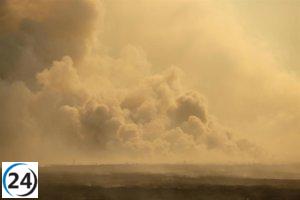 Contaminación en el oeste por incendios en CyL, Galicia y Portugal.