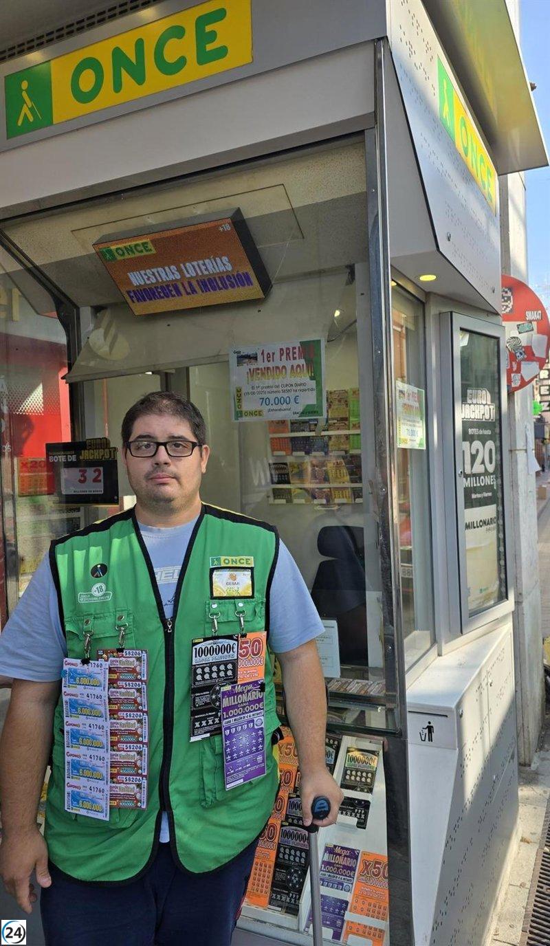 Medina del Campo celebra la llegada de 70.000 euros gracias al Cupón de la ONCE.