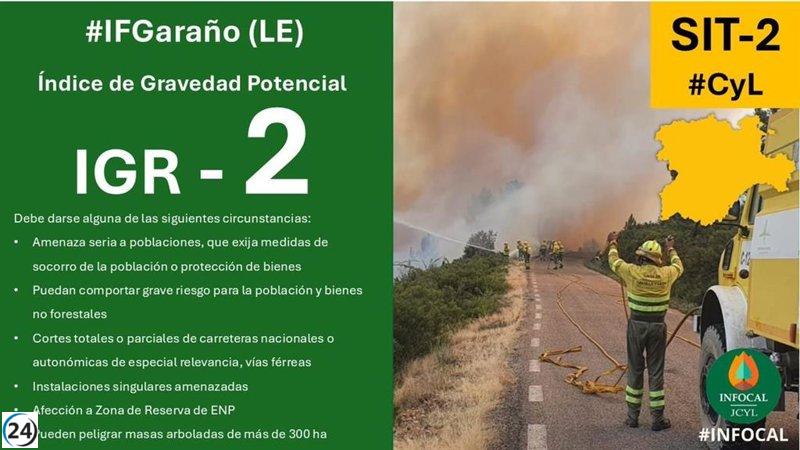 Molisea y Garaño enfrentan graves incendios forestales tras nueva alarma en León.