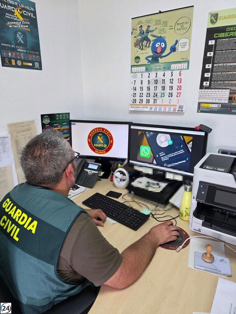 Detienen a un hombre en Palencia por engañar a sus víctimas y robarles 37.000 euros mediante 'phishing'.