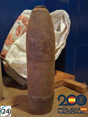 Expertos desactivan una granada y un proyectil de artillería en intervenciones en vivienda y comercio.