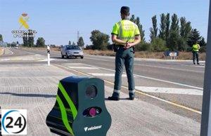 Conductor superó en más del doble el límite de velocidad en Fuentes de Valdepero (Palencia)
