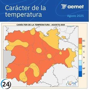 Castilla y León experimenta un agosto de intenso calor y sequía, con un aumento de 2,6º en sus temperaturas.