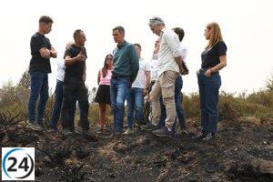 Pedro Sánchez llega este viernes a la base de la BRIF en Tabuyo del Monte, León.