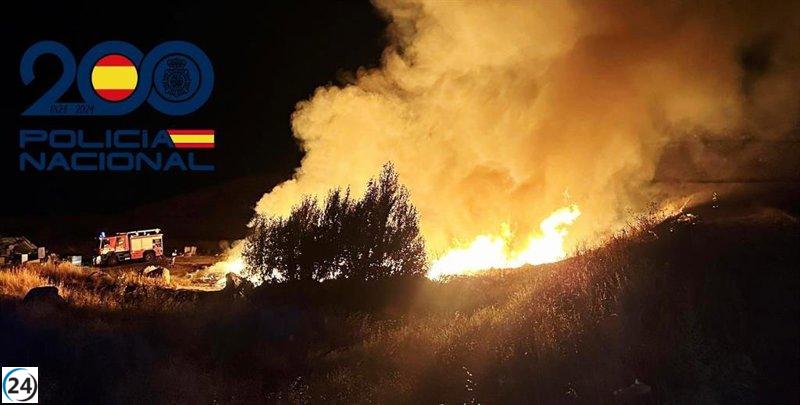 Apagan incendio en el centro de gestión de residuos de Urraca-Miguel, Ávila.