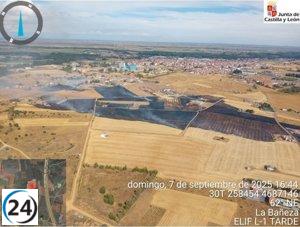 Incendio en Santiago de la Valduerna (León) clasificado como de gravedad nivel 1.