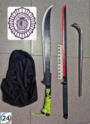 En Valladolid, una riña con armas blancas deja a dos arrestados y varios más identificados.