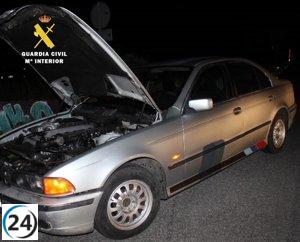 Arresto en Burgos por robo de matrículas para utilizar en autos de carreras clandestinas.