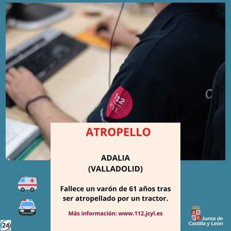 Un hombre de 61 años pierde la vida tras ser atropellado por un tractor en Adalia.