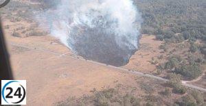 Se activa la alerta por incendio en Lanseros (Zamora), con la movilización de más de 40 recursos aéreos y terrestres.