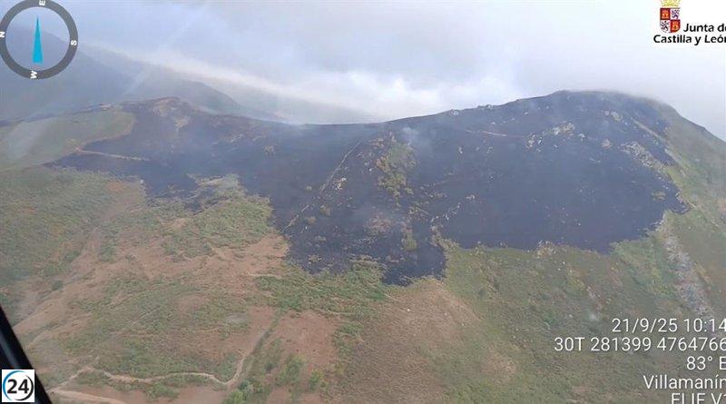 El incendio de Pendilla (León) desciende a nivel 1 gracias a su favorable desarrollo.