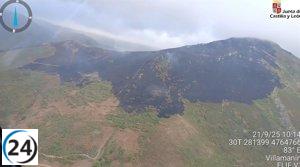 El incendio de Pendilla (León) desciende a nivel 1 gracias a su favorable desarrollo.