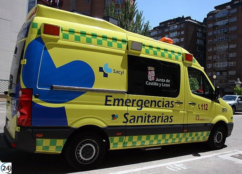 Accidente en Ledesma: dos personas lesionadas al volcar un coche.