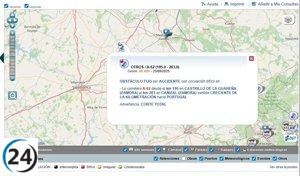 Vuelco de camión provoca cierre de la A-62 en Cañizal hacia Portugal.
