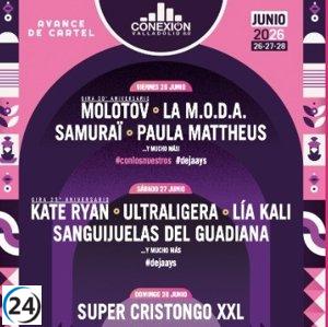 Conexión Valladolid se llena de talento: Samuraï, Kate Ryan y La M.O.D.A. se suman al cartel del festival del 26 al 28 de junio.