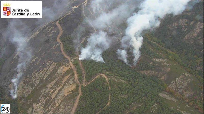 Vecinos evacuados de Cerezo de Arriba regresan a sus hogares tras los incendios.