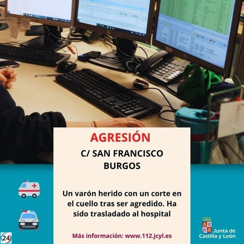 Apunado en el cuello durante un ataque en Burgos.