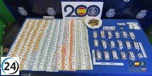 Liberado tras arresto con 1,7 kilos de hachís y más de 7.000 euros en Valladolid.