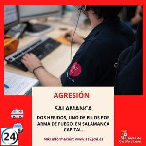 Agresión en Salamanca deja dos heridos, uno de ellos por disparo.