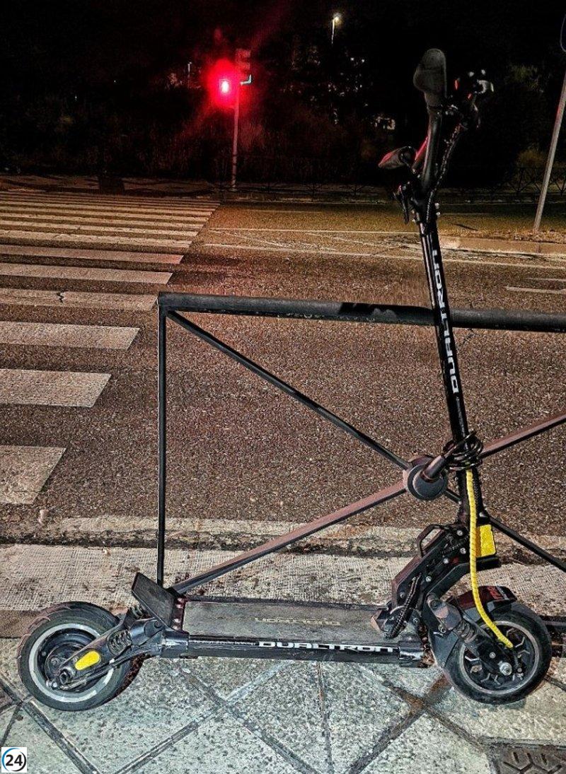Capturado en Valladolid un joven por conducir un patinete modificado que superaba los 77 km/h en la acera.