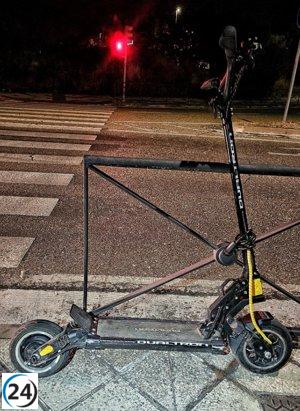 Capturado en Valladolid un joven por conducir un patinete modificado que superaba los 77 km/h en la acera.