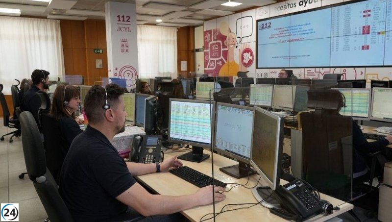 Dos heridos en colisión entre un coche y una furgoneta en la N-627, Montorio.