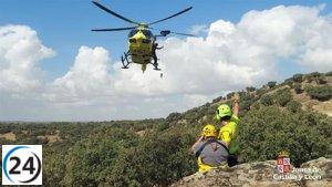 Joven sufre lesión ocular por químico en refugio de Gredos y recibe asistencia.