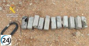 La Guardia Civil desmantela 11 kg de pólvora de mina en una obra en Burgos.